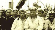 Гардемарины Севастопольского Морского корпуса на крейсере - морская практика 1916 год