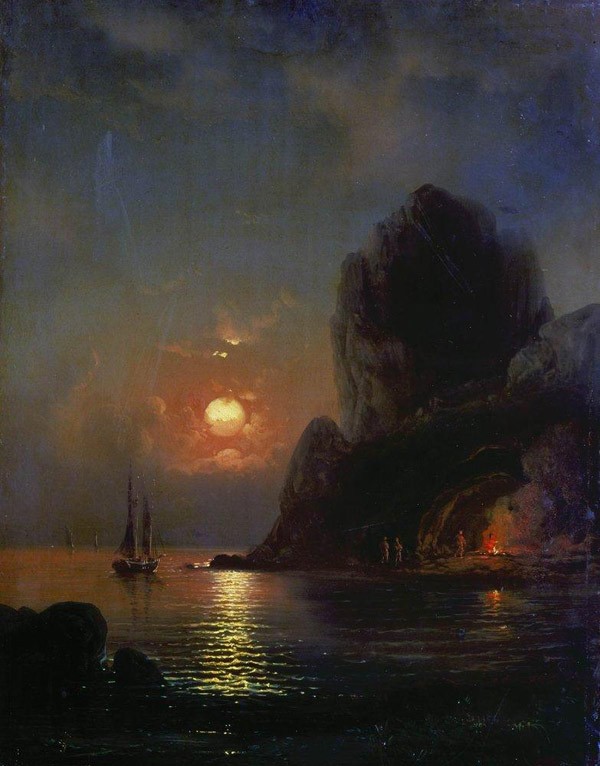 Алексей Боголюбов - Лунная ночь на море. 1871 г.