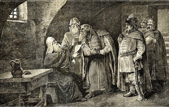 Патриарх Гермоген отказывается подписать договор поляков