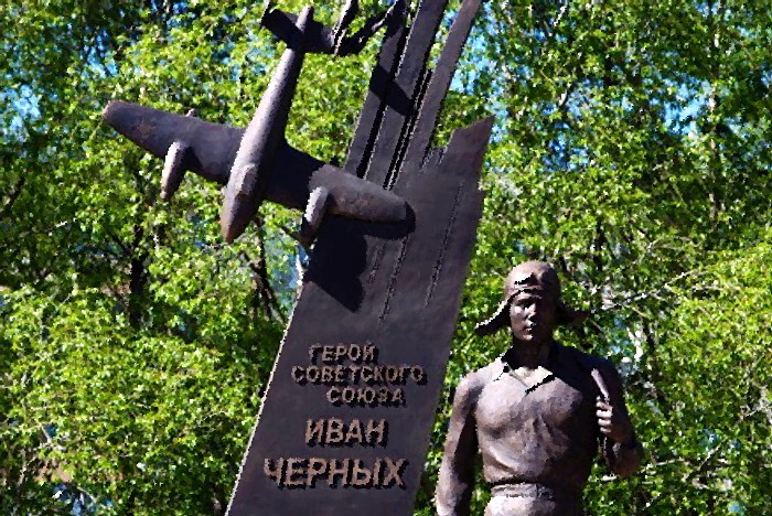 16 декабря 1941 экипаж Ивана Черных совершил «огненный таран».