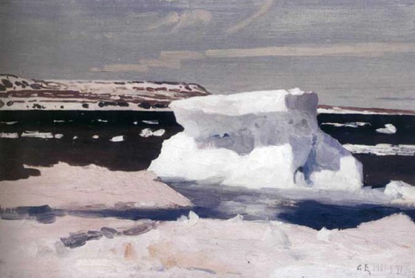 С картины А.Борисова «Карское море. Вид Новой Земли» 1901 г.
