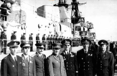 Передача эстафеты команде Черноморского флота. Одесса, сентябрь 1977 года.