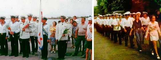 Встреча и шествие для возложения цветов на Холм Славы. Черкассы, июль 1975 года.