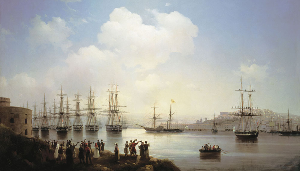Русская эскадра на Севастопольском рейде. 1846 г.