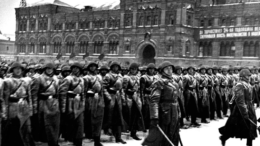 Военный парад в Москве на Красной площади 7 ноября 1941 г. Калашников М.М.