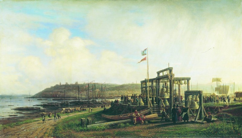 А.П. Боголюбов «Нижегородская ярмарка», 1861