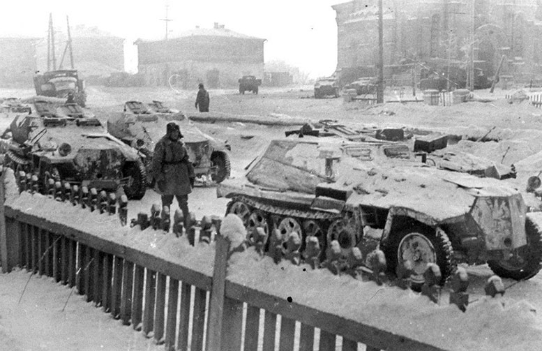 В освобожденной Калуге